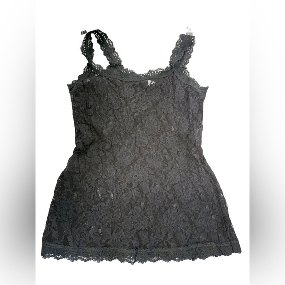 Hanky panky black signature lace classic tank top camisole cami size medium - Picture 1 of 3